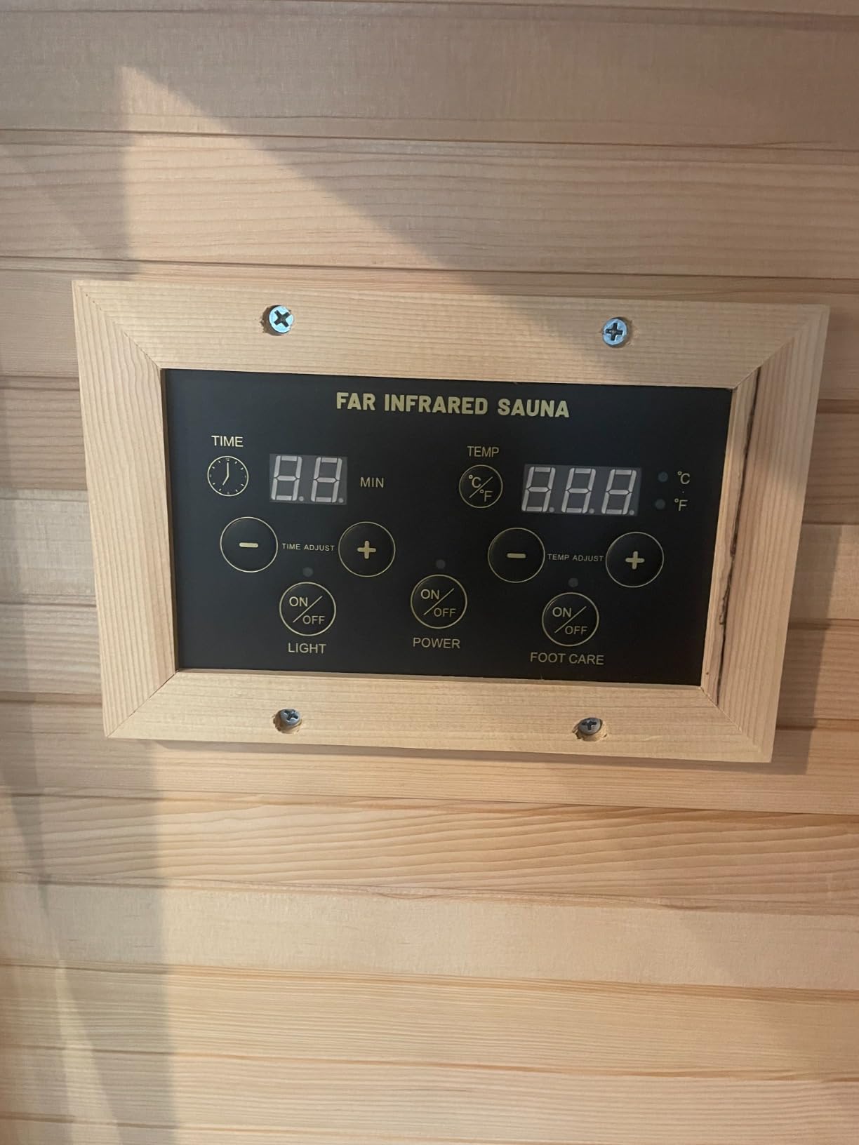 Hosauna T-50C Far Infrared Sauna Home Sauna Spa Room Canadian Hemlock Wood 800W Indoor Saunas 110V with Control Panel and Tempered Glass Door, Room: 35.2 * 27.6 * 61.6Inch