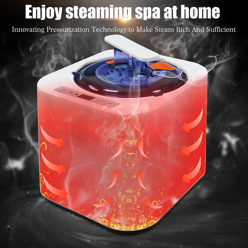 Hosauna Portable Personal Steam Sauna SPA for Relaxation at Home with1000 Watt Steam Generator，60 Minute Timer，with Portable Chair and Remote Controller（Gray）